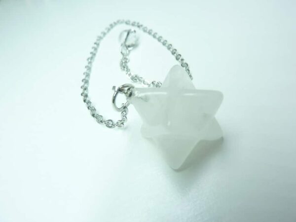 Pendule Merkaba – Quartz cristal de roche Radiesthésie