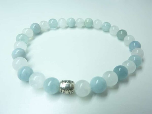 Bracelet Pierre de lune - Aigue marine