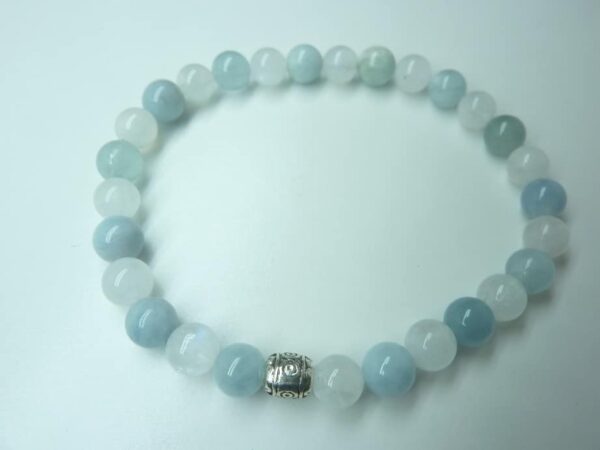 Bracelet Pierre de lune - Aigue marine