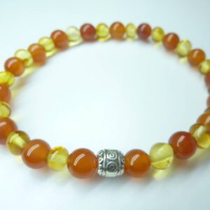 Bracelet Cornaline - Ambre de la Baltique