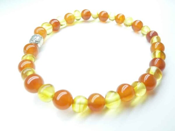 Bracelet Cornaline - Ambre de la Baltique