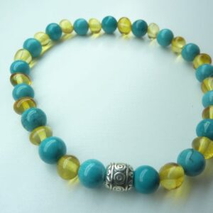 Bracelet Turquoise - Ambre de la Baltique