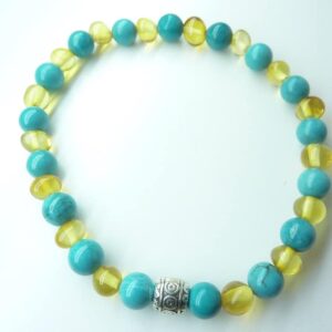 Bracelet Turquoise - Ambre de la Baltique