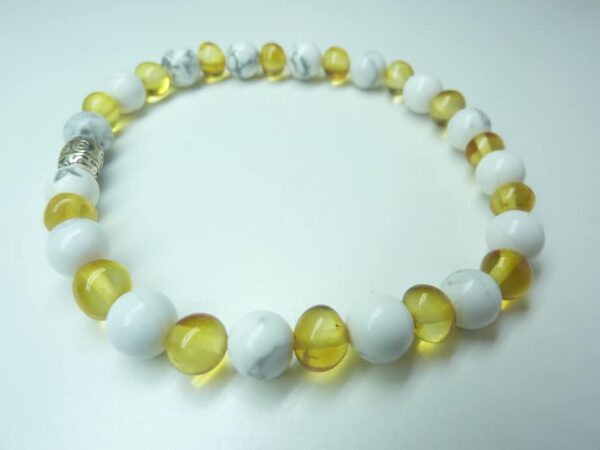 Bracelet Howlite - Ambre de la Baltique