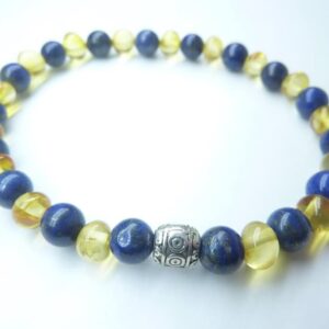 Bracelet Lapis lazuli - Ambre de la Baltique