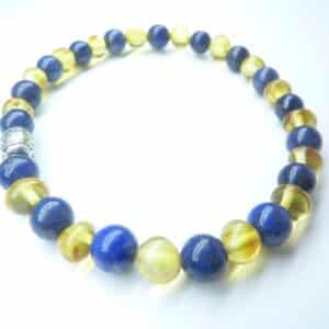 Bracelet Lapis lazuli - Ambre de la Baltique