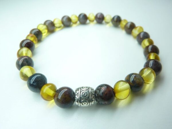 Bracelet Piertésite – Ambre miel de la Baltique