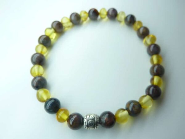 Bracelet Piertésite – Ambre miel de la Baltique