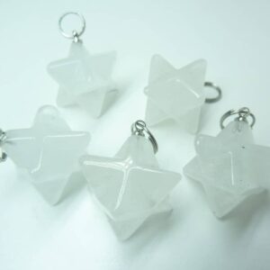 Pendentif Merkaba - Quartz cristal de roche