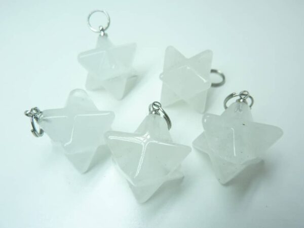 Pendentif Merkaba - Quartz cristal de roche