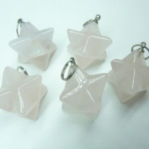 Pendentif Merkaba - Quartz rose