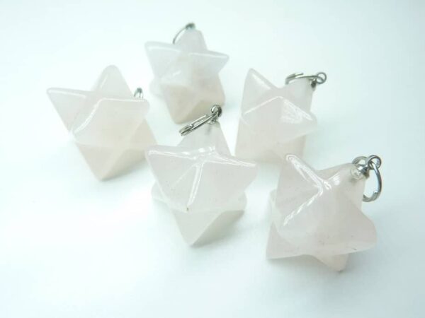 Pendentif Merkaba - Quartz rose