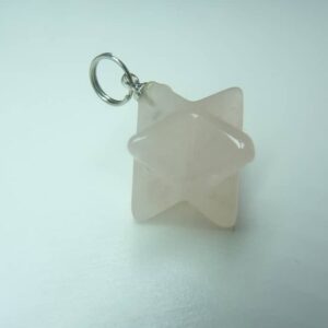 Pendentif Merkaba - Quartz rose