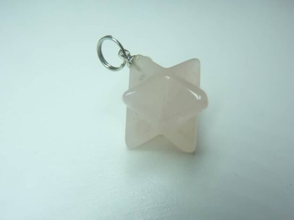 Pendentif Merkaba - Quartz rose