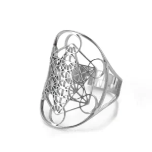 Bague cube Métatron réglable