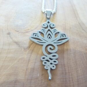 Pendentif Lotus Unalome argent