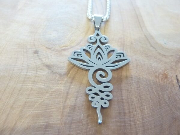 Pendentif Lotus Unalome argent