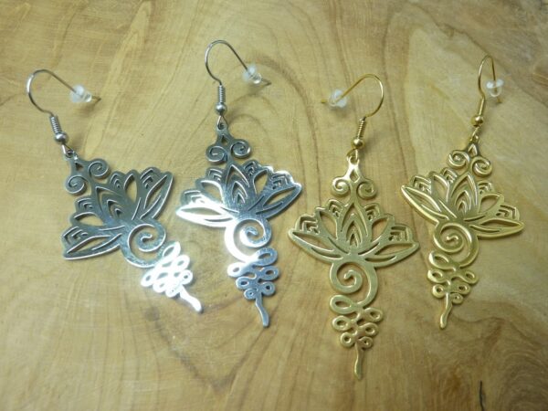 Boucles d'Oreilles Lotus Unalome