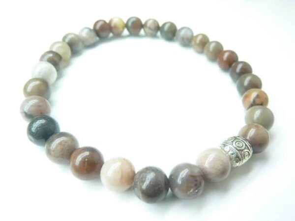 Bracelet Bois Fossilisé (Bois Pétrifié)