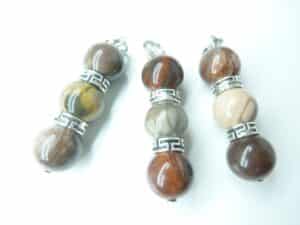 Pendentif Bois Fossilisé (Bois Pétrifié)