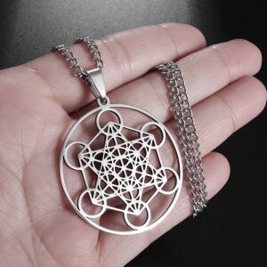 Pendentif cube de Métatron or ou argent