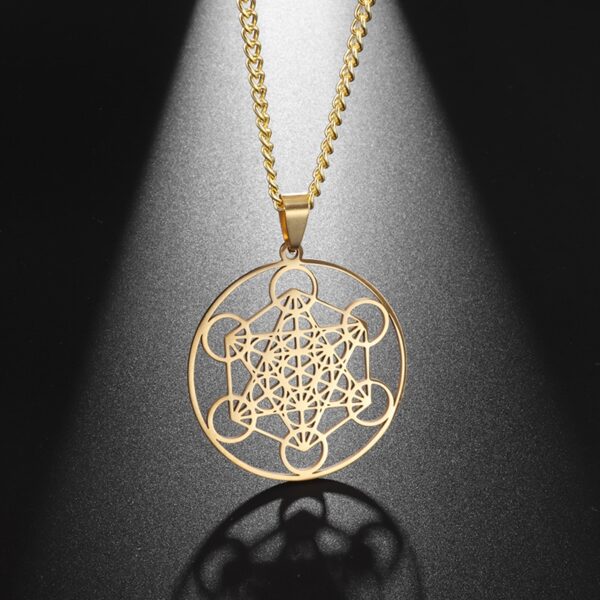 Pendentif cube de Métatron or ou argent