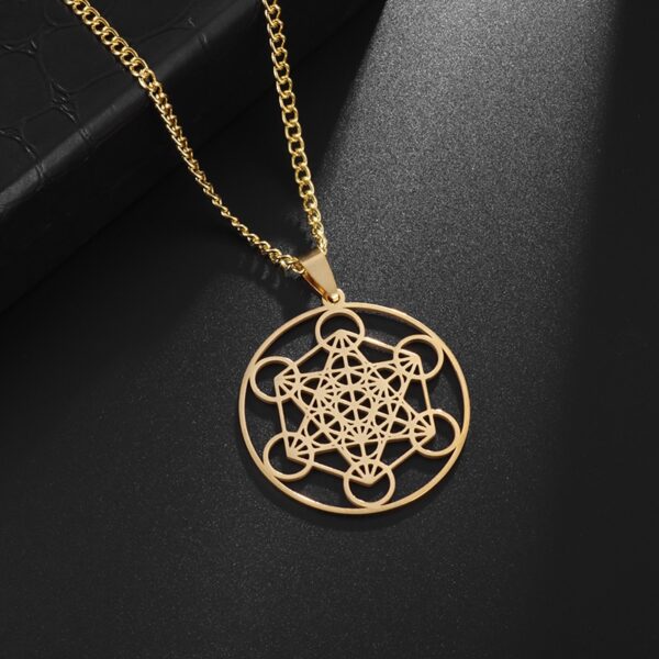 Pendentif cube de Métatron or ou argent