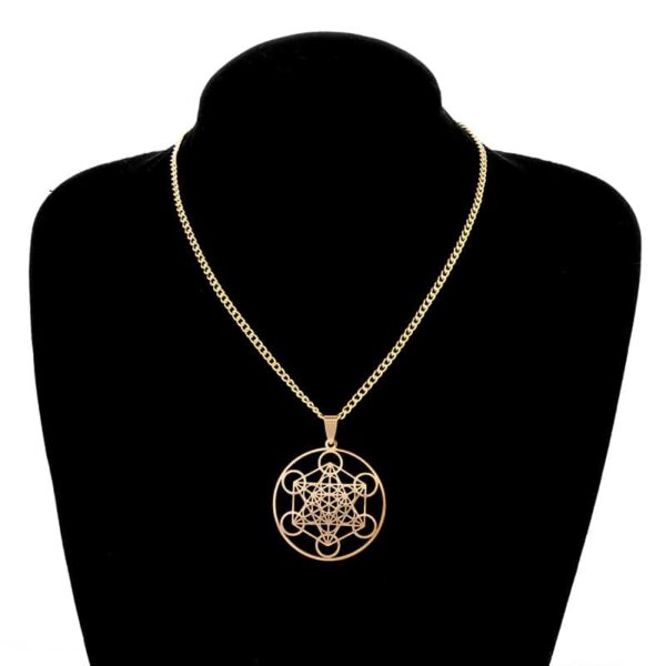 Pendentif cube de Métatron or ou argent