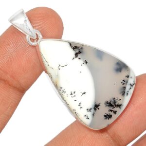 Pendentif Merlinite opale dentritique Monture argent 925 REF 4334