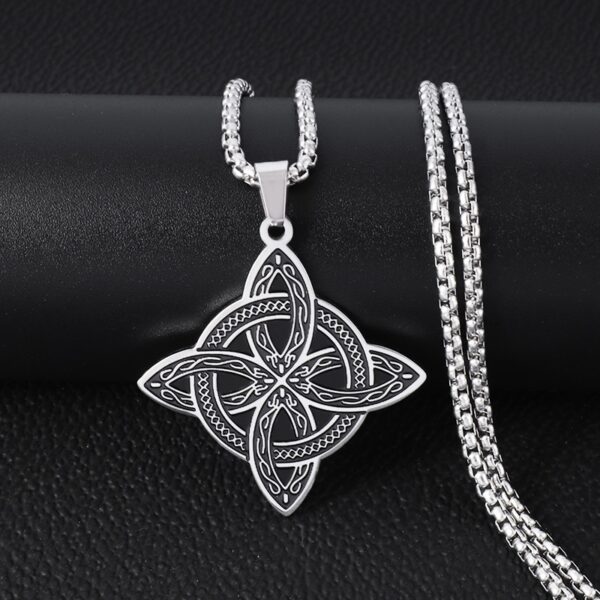 Pendentif noeud de sorcière (Wiccan) argent