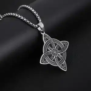 Pendentif noeud de sorcière (Wiccan) argent