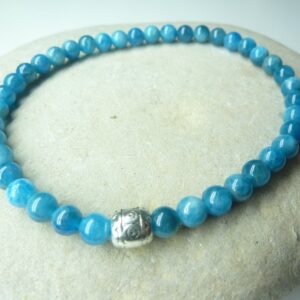 Bracelet Apatite - perles rondes 4 mm