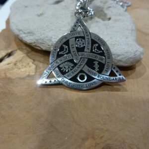 Pendentif noeud de sorcière (Wiccan) argent 02