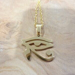 Collier Pendentif oeil Oudjat Horus Egypte ref Or