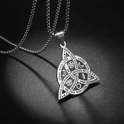 Pendentif noeud de sorcière (Wiccan) argent 02