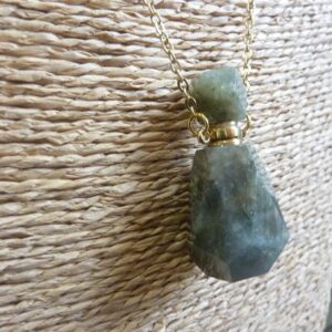 Collier Labradorite pendentif fiole