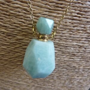 Collier Amazonite pendentif fiole