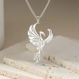 Collier pendentif Phénix ref argent 02