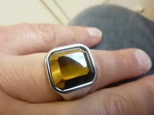 Bague Oeil de tigre taille 61 ref 2506