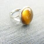 Bague Oeil de tigre taille réglable