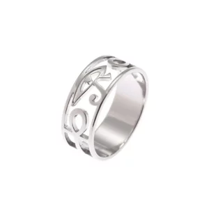 Bague Croix de Ankh-Oeil d'Horus taille 54 ref Argent