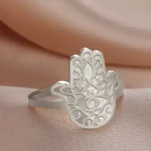 Bague Main de Fatma Hamsa réglagle ref argent