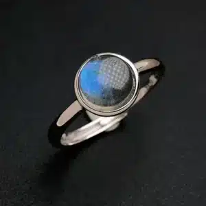 Bague réglable Labradorite argent 925