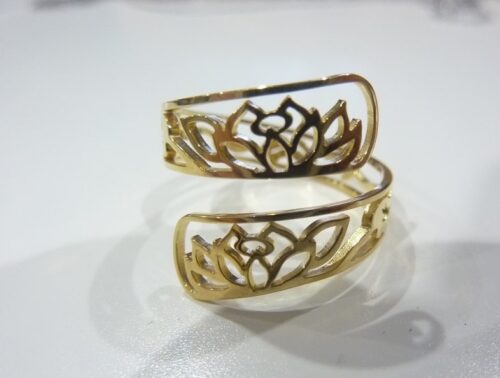 Bague ajustable Fleur de lotus ref or