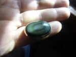 Bague Obsidienne oeil céleste argent 925 taille réglable GG 1001