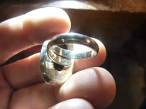 Bague Obsidienne oeil céleste argent 925 taille réglable GG 1001