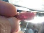 Pendentif spinelle rouge brut pierre rare et exceptionnelle ref 241