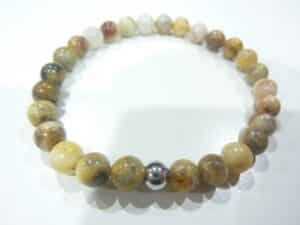 Bracelet agate crazy lace Perles rondes 6 mm