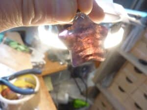 Pendentif Cacoxénite super seven en étoile très rare GG 35