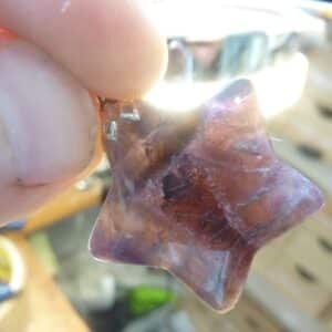 Pendentif Cacoxénite super seven en étoile très rare GG 35